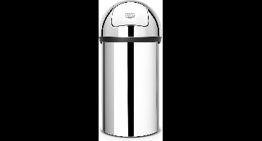 Brabantia Push Bin Prullenbak - 60 liter - Brilliant Steel