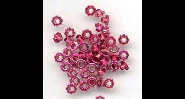 Eyelets Bloemen - 50 Stuks - 6mm – Fuchsia - Leuke hechtingen te gebruiken bij kaartenmaken, scrapbooking en andere creatieve hobbies