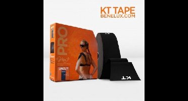 KT Tape PRO - Ongesneden Sporttape zwart - Jumbo roll - 39 meter