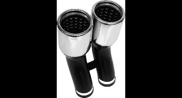 Uitlaatsierstuk inox dubb tot 45mm.