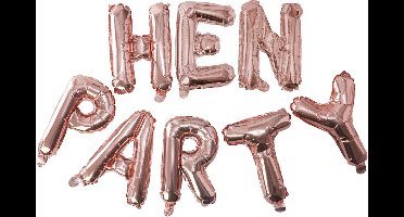 Ginger Ray Team Bride 'Hen Party' ballon slinger - rosé goud - Set-1