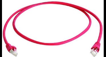 Telegärtner 100007966 RJ45 Netwerkkabel, patchkabel CAT 6A S/FTP 0.50 m Rood Vlambestendig, Snagless, Vlambestendig, Ha