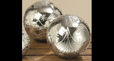 Bal - Bol - Baroque - 2 set - Decoratie- Glas - 14cm