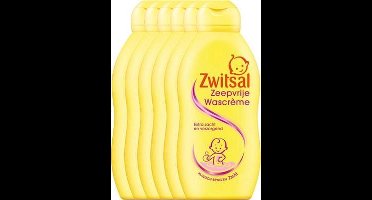 Zwitsal Zeepvrije Wascreme Baby - 6 x 200 ml - Voordeelverpakking