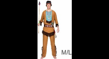 Witbaard - Kostuum - Indiaan - Blauw - Luxe - M/L