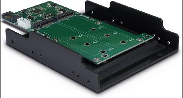 Adapter 3,5 Slot 2x M.2 SATA-->SATA Inter-Tech KT022B