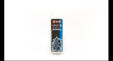 15X SAM  Metaalschroef cyl.kop + moer 5x20mm C1 816228