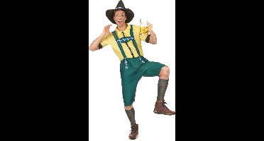 Vegaoo - Groen en geel Beiers kostuum voor heren