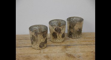 SENSE Waxinelichthouder - T.L Houder oldlooks  - kaarsenhouder -  Theelichtenhouder- sfeerlicht ** 3 STUKS **