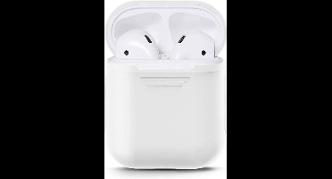 Silicone Case Cover Hoesje geschikt voor Apple Airpods - Wit