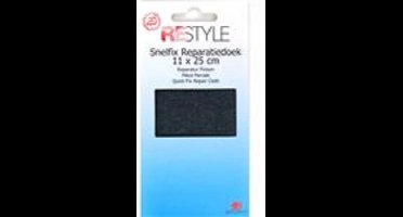 Restyle - Reparatiedoek Snelfix - Strijkbaar - 11 x 25 cm - Donker Blauwe Jeans