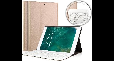 Hoes met Toetsenbord geschikt voor iPad Air 2019 10.5 inch - Book Case Cover Goud