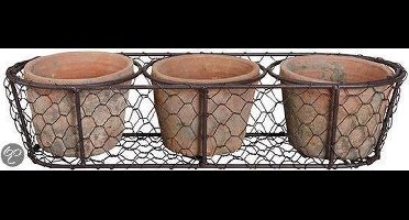 3 potjes AT in draadmand
