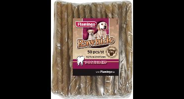 Flamingo Hondensnack Buffel Sigaretjes 12,5 cm 50 stuks - 4 / 6 mm x 50 stuks