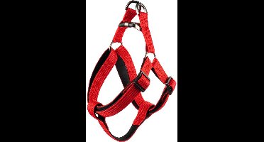 Flamingo Hondentuig Jannu Rood - Rood/Zwart - 60 - 90 cm x 25 mm