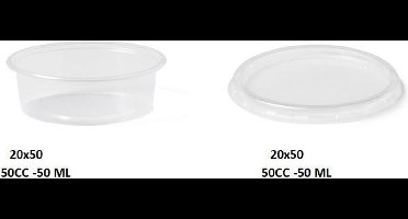 Sausbakje deksels transparant 1000 stuks