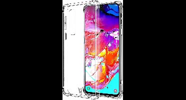 Hoesje geschikt voor Samsung Galaxy A70 - Anti Shock Proof Siliconen Back Cover Case Hoes Transparant