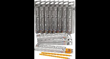 Schoolpotloden l: 17 5 cm 2 mm vulling HB hardheid 12x12stuks dikte 7 mm