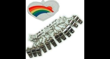 Scheidsrechter fluit ijzer met sleutelhanger