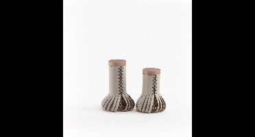 Vacavaliente - Chef Peper en Zout Set (by Christian Mohaded) - Gerecycled Leer - Grijs