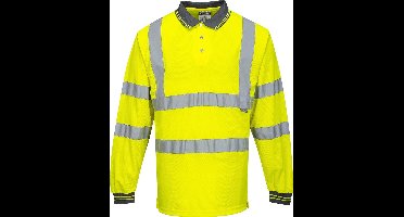 Portwest Hi-Vis Lange Mouw Poloshirt S277 - Geel - S