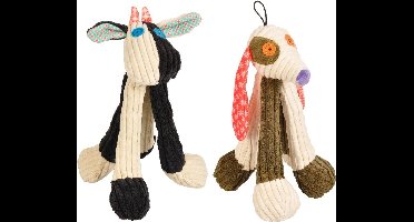 Flamingo Lazy Hond - Hondenspeelgoed - 11 cm - Bruin