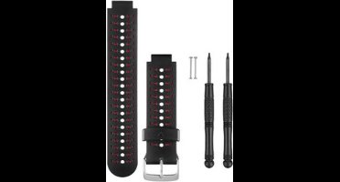 Garmin Forerunner 235 Siliconen Vervanging Horlogebandje - Polsbandje - Wearablebandje - Zwart/Rood