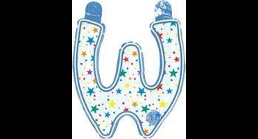 opblaasbare letter W multi color