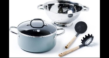GreenPan Mayflower Inductie Pastaset - 2-Delig + 2 Accessoires - PFAS-vrij