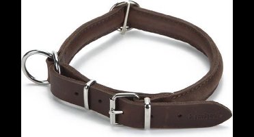 Beeztees leren halsband Djenga. Bruin. 45 cm.