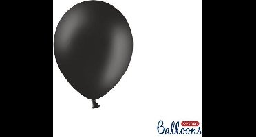 """Strong Ballonnen 12cm, Pastel zwart (1 zakje met 100 stuks)"""