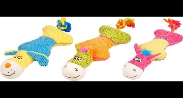 Flamingo Hondenspeelgoed Animal - Geel - 39 x 16 x 7 cm