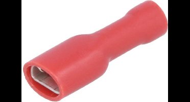 Kabelschoen - per 10 stuks - rood - Insteekbreedte 4.8 mm Insteekdikte 0.8 mm
