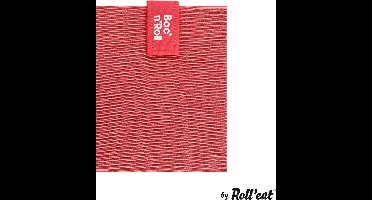 Boc’n’Roll Nature Rood - Herbruikbaar Boterhamzakje en Snackverpakking - Sluiting met klittenband - BPA-vrij - Waterdichte binnenlaag - Wasbaar tot 60°C