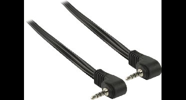 Valueline 3,5mm Jack 4-polig audio/video kabel / haaks - zwart - 1 meter