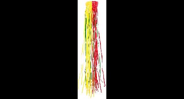 PVC slierten windsock rood/geel/groen 80 cm BRANDVEILIG - Carnaval thema feest party