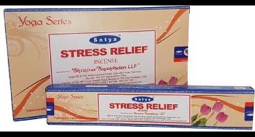 Satya Nag Champa Yoga Series Stress Relief  wierook 12 x 15 gram