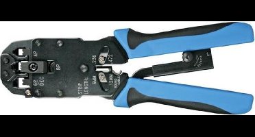 Toolland Professionele krimptang voor modulaire connectoren, voor RJ45, RJ11 en meer