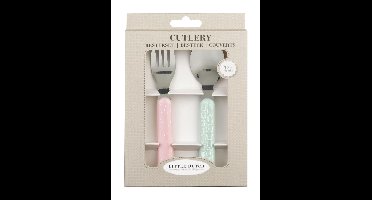 Little Dutch Babybestek - Melamine - Lepen en Vork - Roze