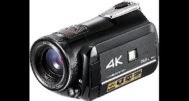 Lipa AD-C1 4K Ultra HD CMOS sensor Wifi camcorder - Videocamera - Digitale camera - Wifi camera - Vlog camera - CMOS sensor - 4K resolutie - Nachtvisie - 30x Zoom - Aansluiting statief en microfoon -Met SD-kaart 32 GB