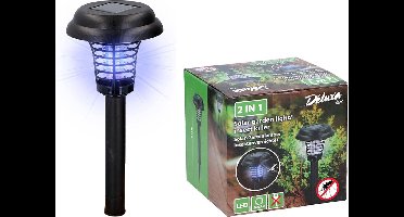 Deluxa Anti Muggenlamp - Solar Lamp Buiten - Muggen Lamp - Vliegenlamp Insectenlamp - Geurloos