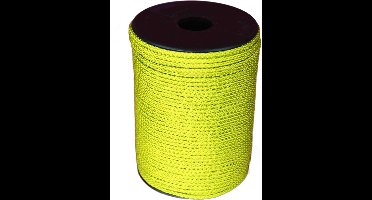 Gevlochten Koord - 100 meter – 3mm - Geel – Gevlochten koord - Haspel