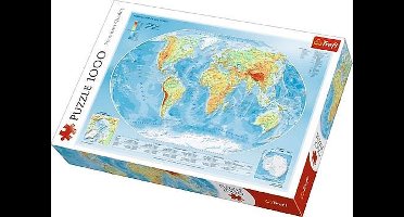 Trefl puzzel wereldkaart 1000 stukjes - Physical map of the world.