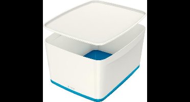 Leitz MyBox® Groot met deksel, opbergdoos - blauw/wit