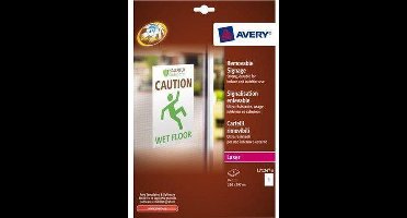 Avery L7124-8 Meldingsetiket 210x297mm Wit - 8 etiketten