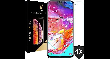 Screenprotector geschikt voor Samsung A70 - 4x Glas Screen Protector