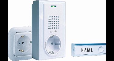 M-E FG-2 DRAADLOZE DEURBELSET met doorvoersteker 40936