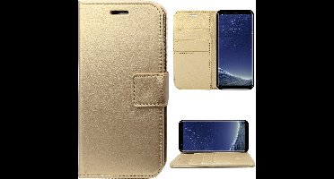 Hoesje geschikt voor Samsung Galaxy S8 Plus - Book Case Kunstleer Wallet Goud