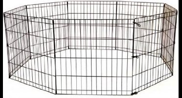 Topmast Puppyren Puppykennel | Zwart Opvouwbaar . 480 cm Lengte 60 cm Hoog