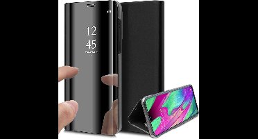 Hoesje geschikt voor Samsung Galaxy A40 - Book Case Spiegel Zwart